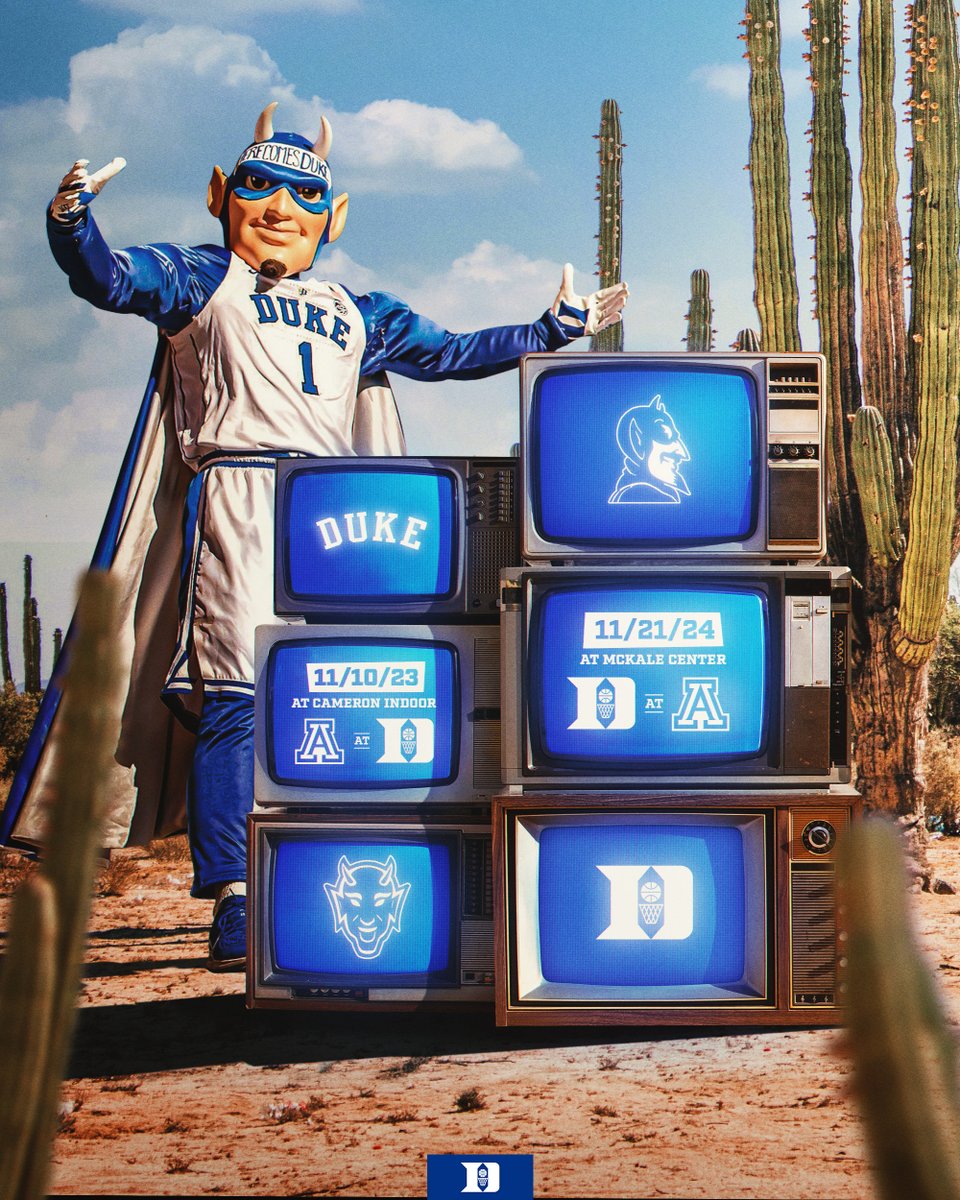DukeMBB's tweet photo. BREAKING: Got a home-and-home lined up with @ArizonaMBB! Starts next season in Cameron! 💡🌵🔥💡 https://t.co/2flfeShrSJ