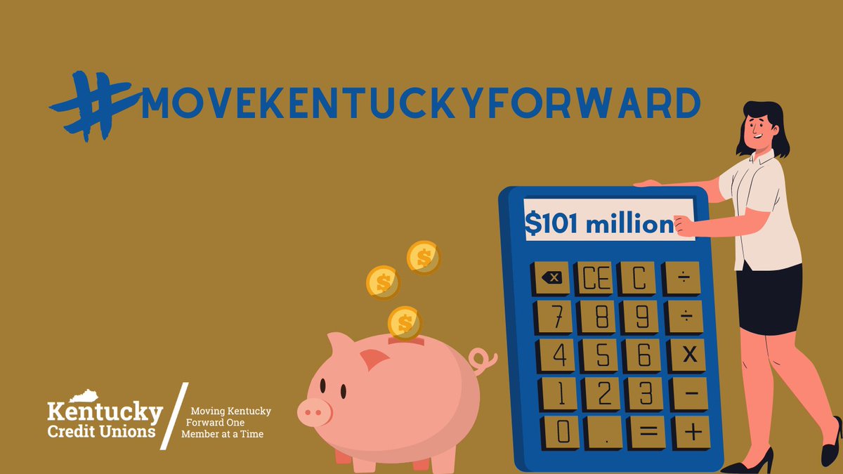 KYCreditUnions's tweet photo. Our commitment to #MoveKentuckyForward is proven through our work everyday. #KYCreditUnions have delivered $101 million in total benefits and continue to keep more money in Kentucky. https://t.co/VIbaQ7gf8d