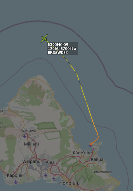 ameliairheart's tweet photo. .@GenAtomics_ASI MQ-9B N390MC as BRDSWD33 flying as part of RIMPAC 2022 out of MCAS Kaneohe Bay, HI. #ADSB #A483DF https://t.co/8UshzVIGi8