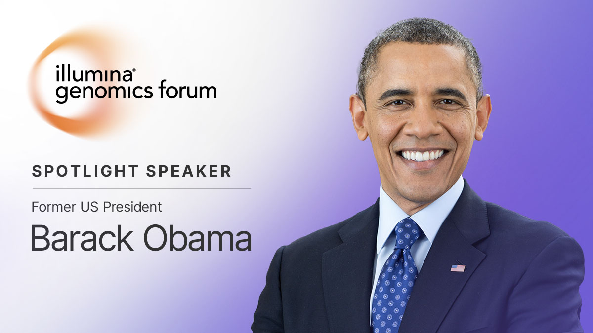 I’m incredibly excited that President Barack Obama will attend the @Illumina #Genomics Forum this fall to discuss the need for increased health care equity and smarter healthcare to improve the human condition.