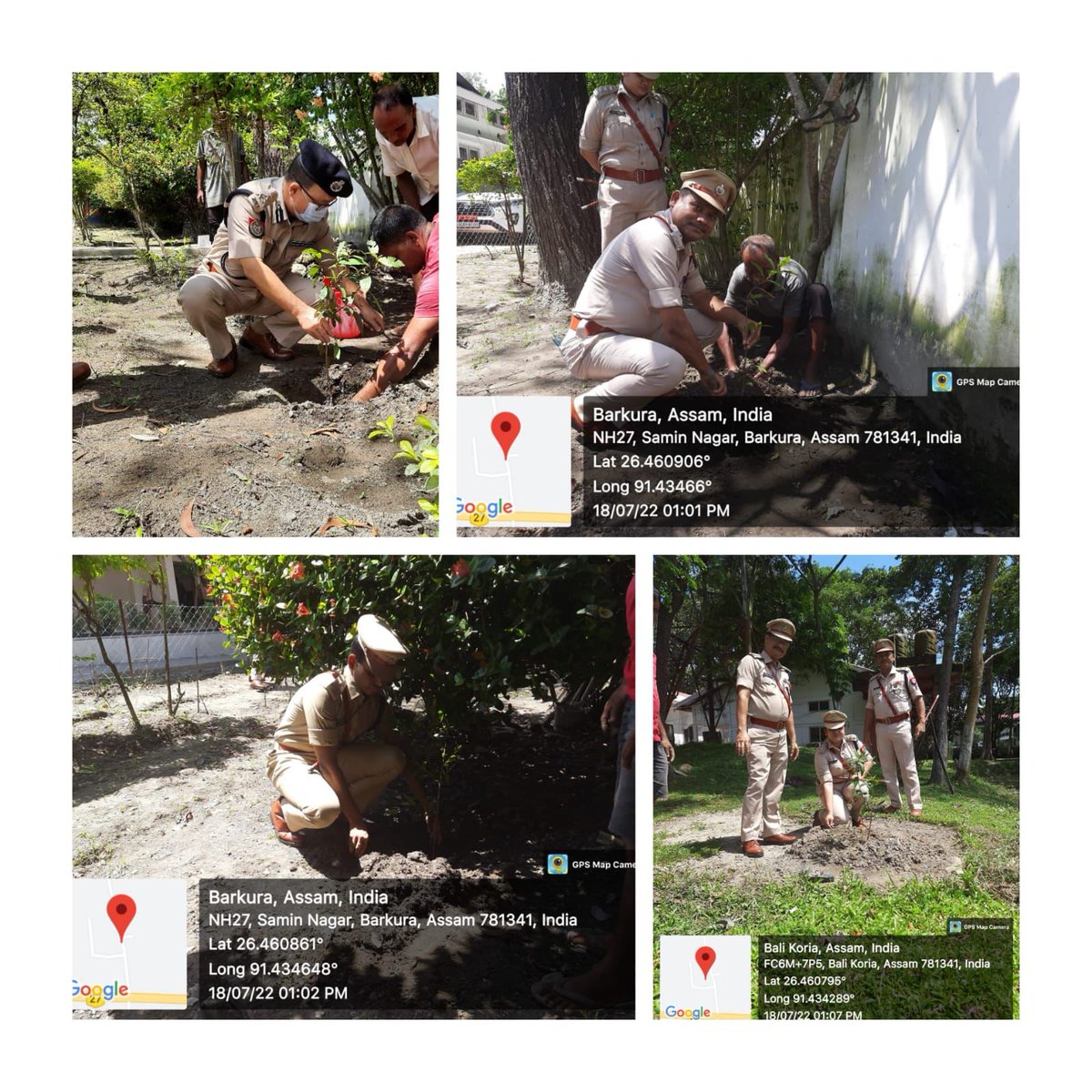 As part of institutional plantation programme of Govt of Assam, Nalbari Police was privileged to have DIG(CWR) Assam, Guwahati initiate the Plantation drive at Police Reserve, Nalbari today. @assampolice @DGPAssamPolice @gpsinghips @HardiSpeaks