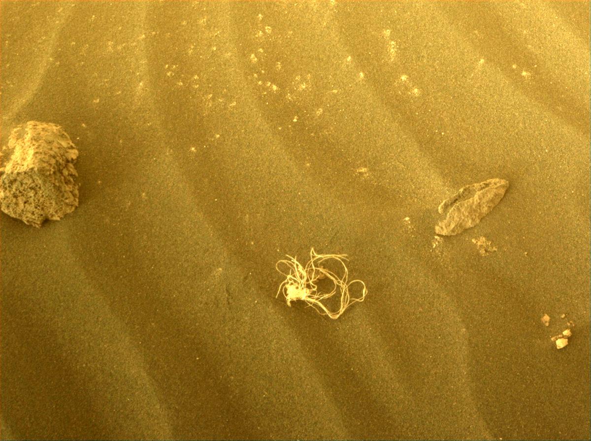 universetoday's tweet photo. Best evidence yet for water on Mars?? 😄  "Weird String-Like Object Found on Mars, Probably Dropped by the Rover" https://t.co/gNMiUGx0vn By @Nancy_A https://t.co/McXXpBuM3G