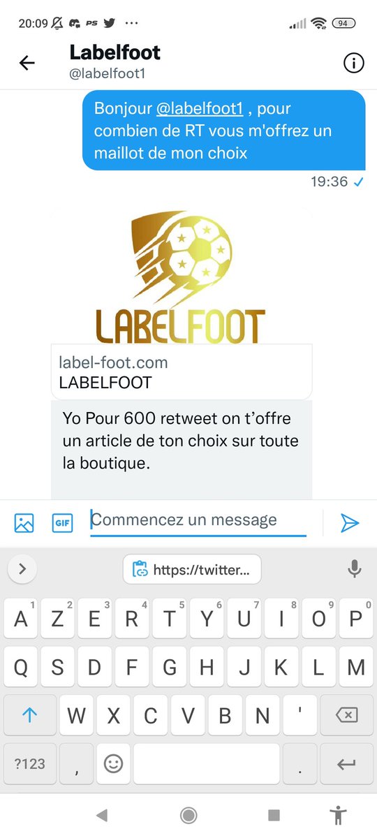 sadio_dotte's tweet image. @labelfoot1 m'offre un maillot de mon choix si je parviens à obtenir 500 RT sur ce tweet. Alors aidez-moi dans cette quête.
Je follow tous ceux qui RT.
#Foot #Sport #Maillot