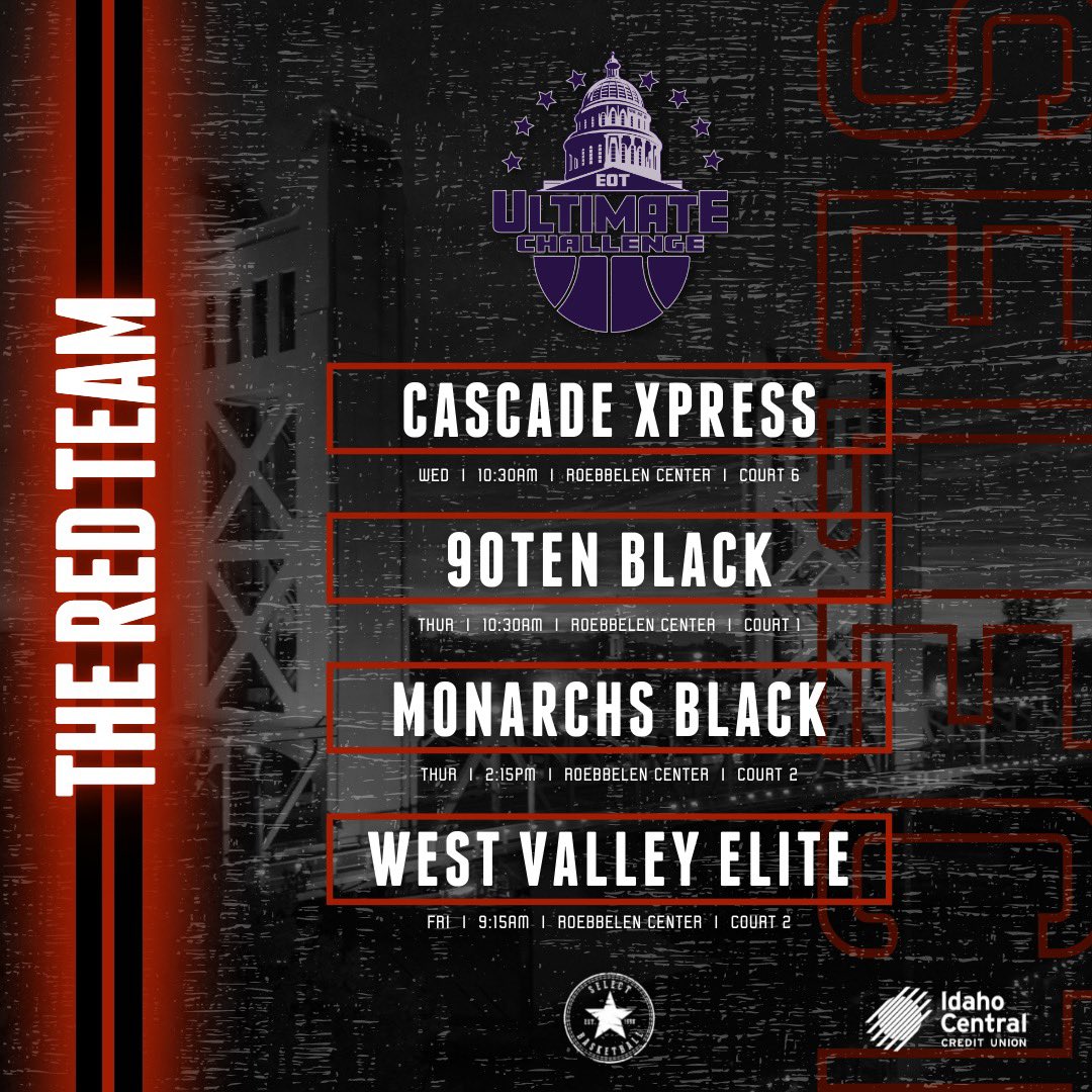 SelectWBB's tweet photo. The Women’s Schedules for this weekends End of Trail Ultimate Challenge in Roseville, California! https://t.co/vjk7XL0OY1