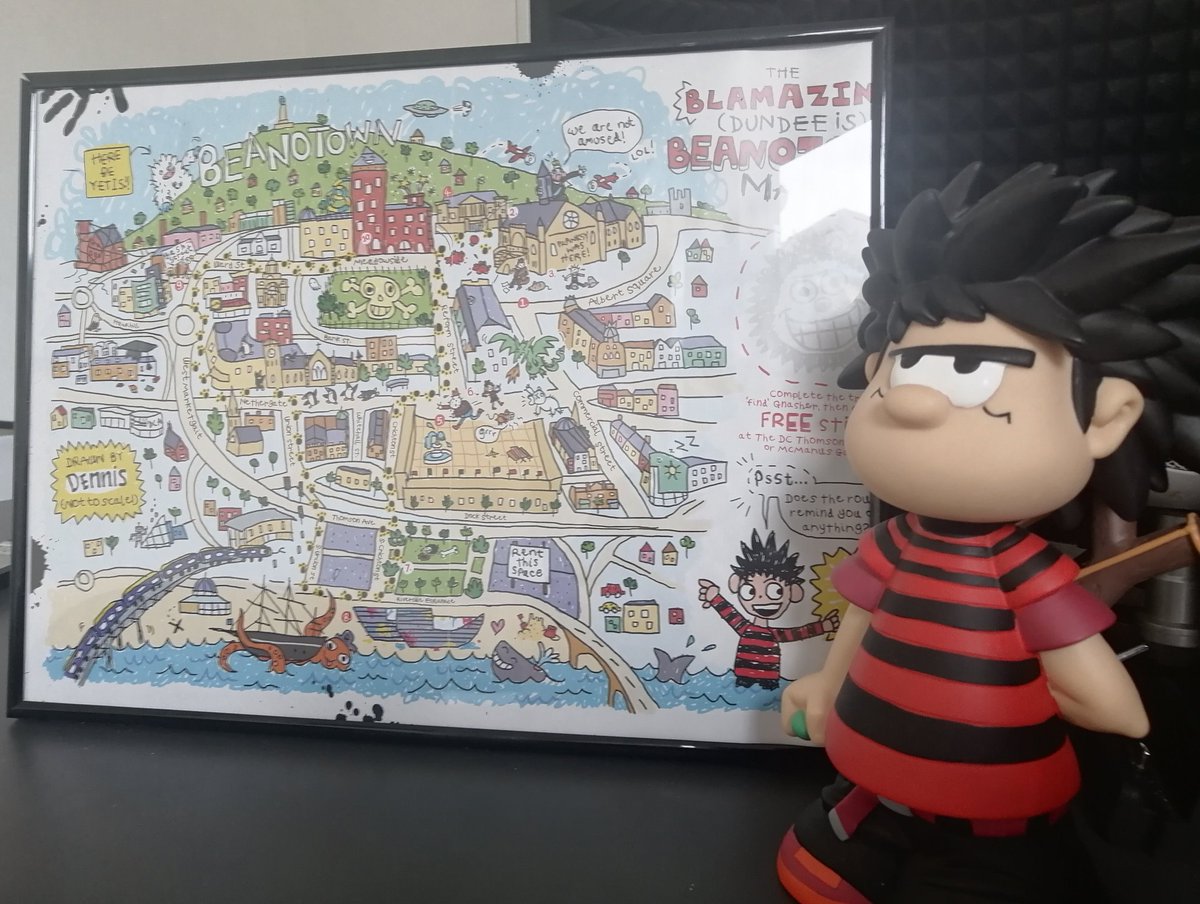 andybfaedundee's tweet photo. πβ€οΈπ€ I love the Beanotown map so much, I decided to frame it and put it up in the studio! #DundeeSummerStreets https://t.co/YkApxSY7A8