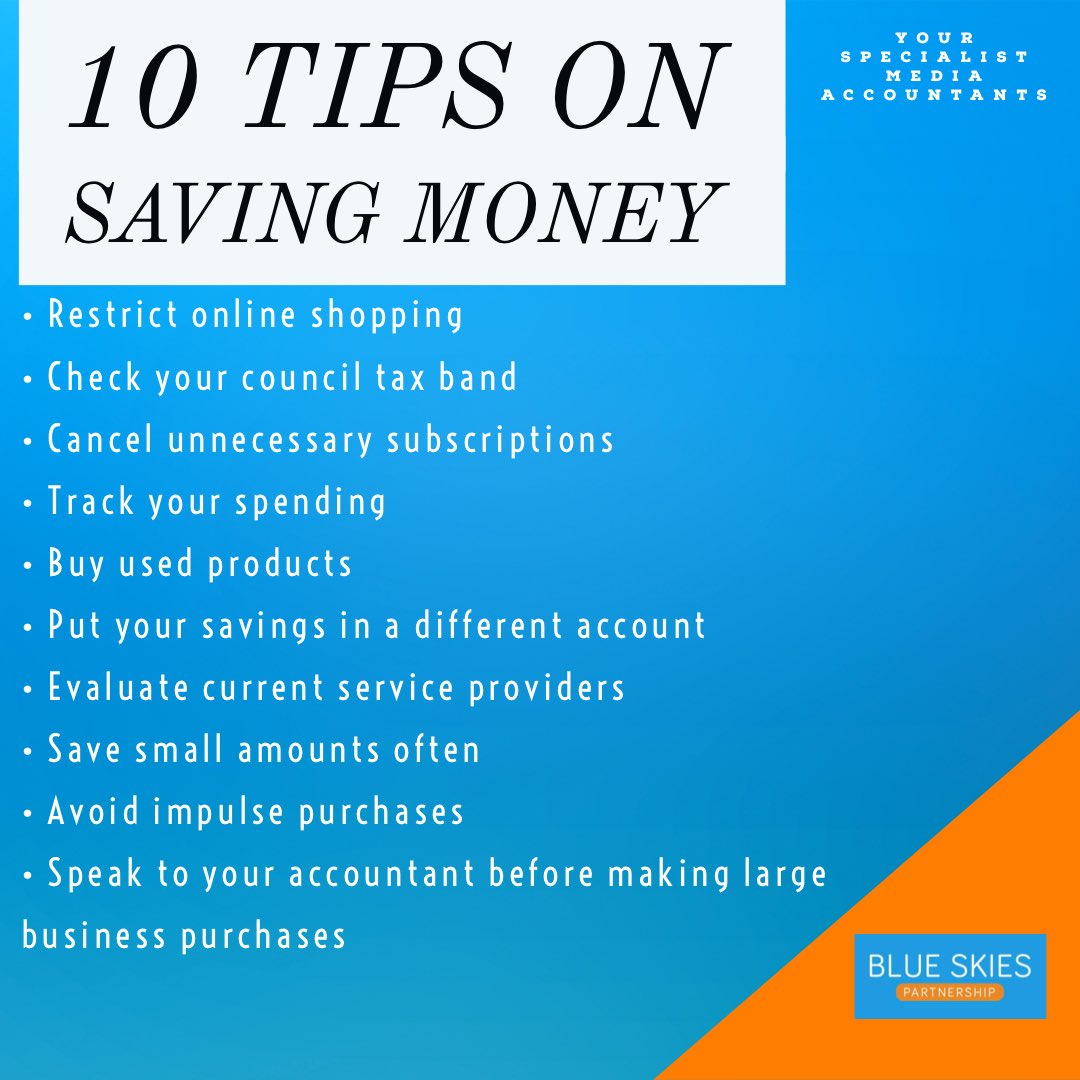 BlueSkiesP's tweet photo. Here are 10 great money saving tips. 

Comment below if you can think of anymore money saving ideas. https://t.co/98r7aQn1SG