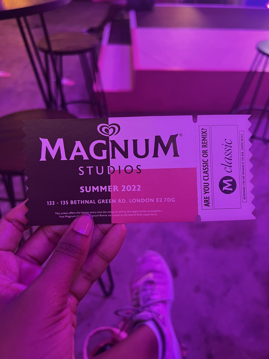 stormyjazzy's tweet photo. Suffering the heat but London has some awesome free events on! Found out that @MagnumIceCream are giving out free ice cream along with a cool studio experience! #teamremix #teamclassic https://t.co/3fIiPdLXp6