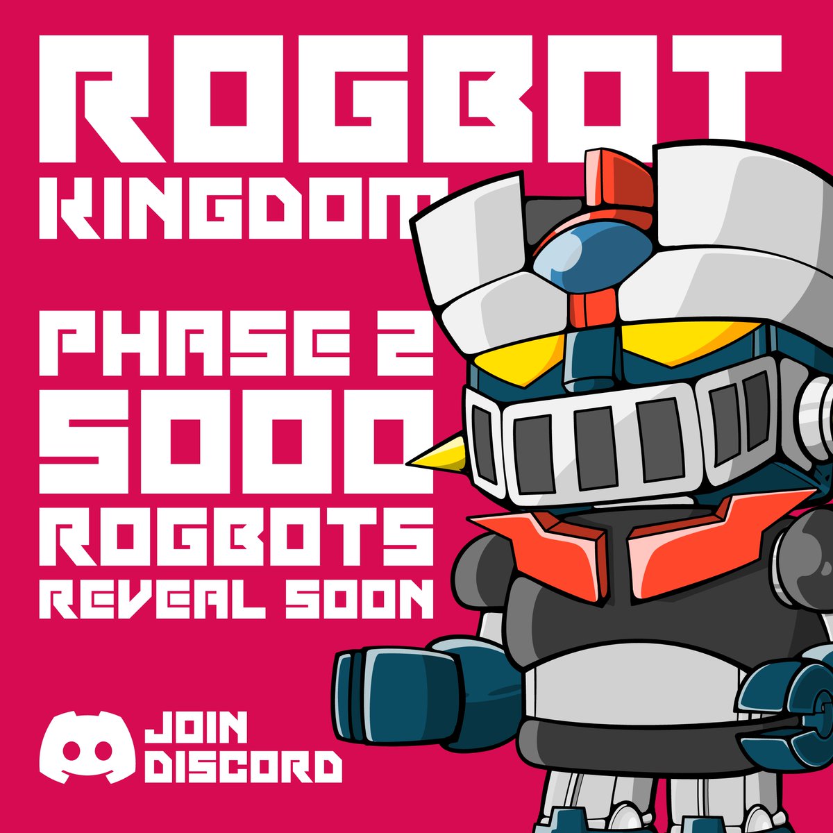Phase 2 🚀
Say Hello to 5000 Rogbots 🤖
Reveal Soon!  

Any interaction on this post will also get Whitelisted!
 
#FreeMint #NFTCommunity #robots