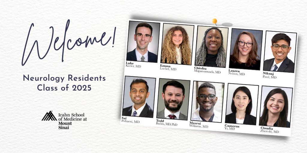 Please join us in welcoming our @MSHSNeurology PGY-2 neurology @MtSinaiNeuroRes! We are so excited you are here! #NeuroTwitter