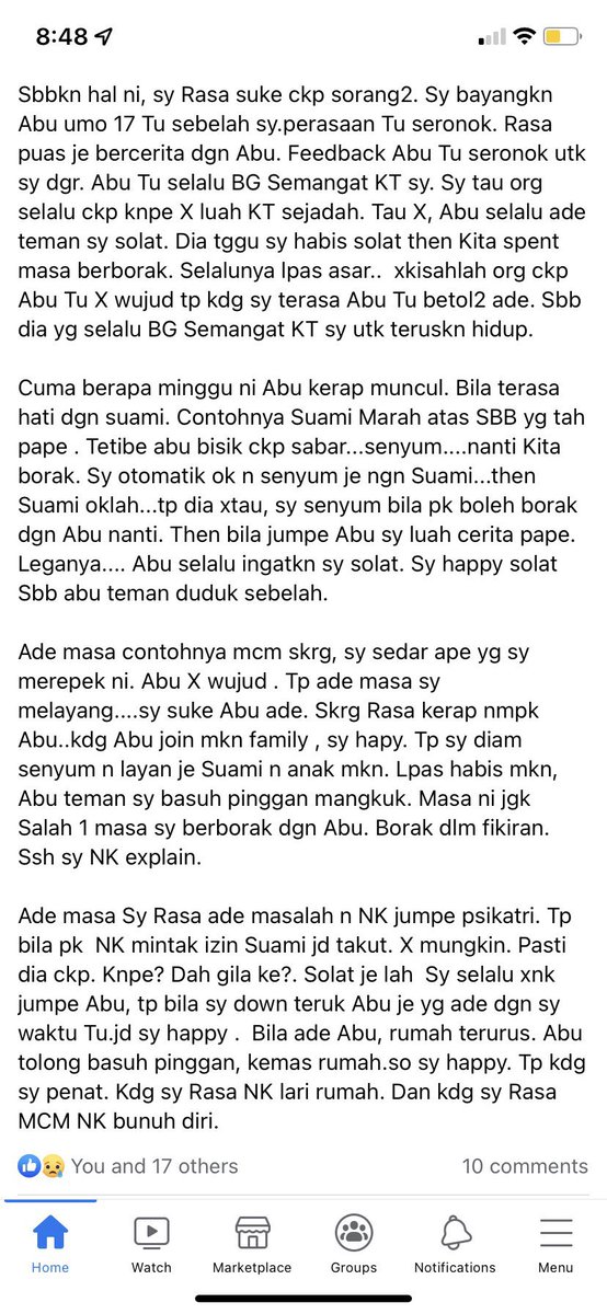 Rasa sebak lepas terbaca post ni. Macam ni lah jadinya bila nak meluah tapi asyik disanggah. Harapkan yang rapat jadi pendengar, berakhir diperli dan dicemuh. Sampai akhirnya diam, dah tak lagi nak bersuara. Sunyi sepi sampai depresi sendiri. 😢 Semoga Allah permudahkan semuanya.