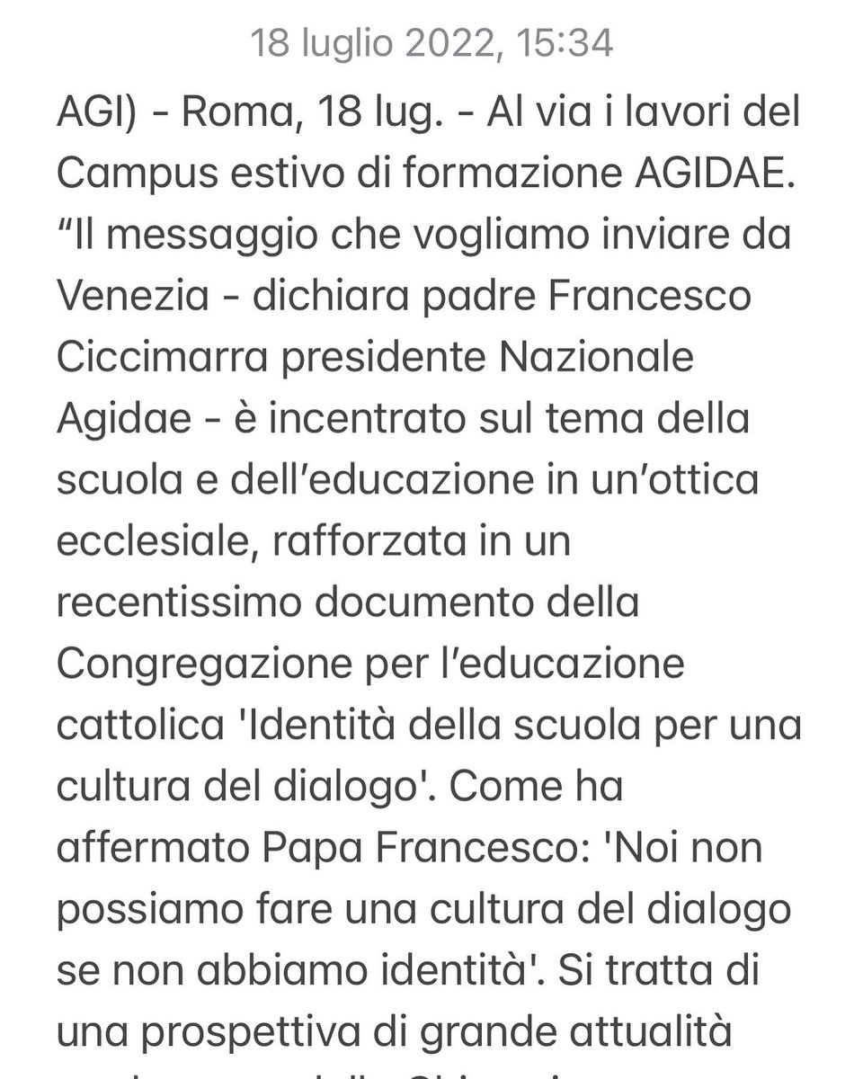 archivioenti's tweet photo. AGIDAE - AGI Agenzia Giornalistica Italia comunicato stampa. AGI) - Roma, 18 lug. - Al via i lavori del Campus estivo di formazione AGIDAE. @agidaeufficiale @Fond_ER @NICOLAMERCURIO3 @aldopatriciello @MarcoBussetti @angelacomellere @ManuelTuzi @MauroMazzaRai https://t.co/LpeDTix5hl