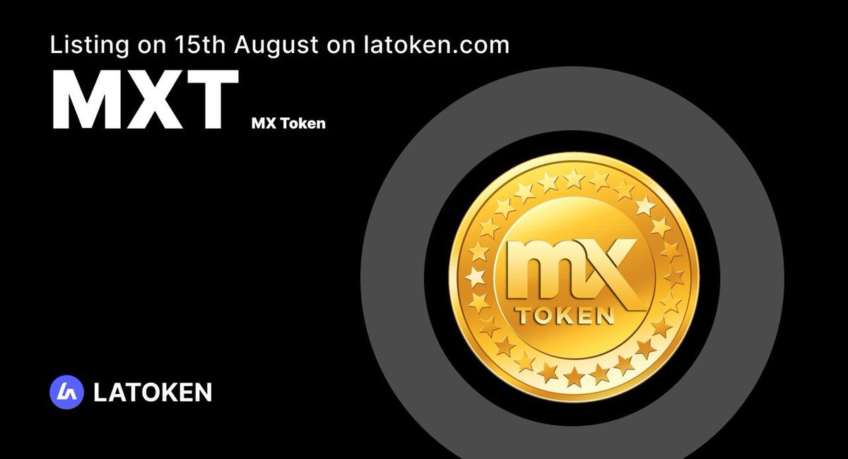 MX Token (MXT) will be listed on LATOKEN very soon!

📎 MX is one of the most transformative technologies since the invention of the Internet.

👉 Learn more mxtoken.network
