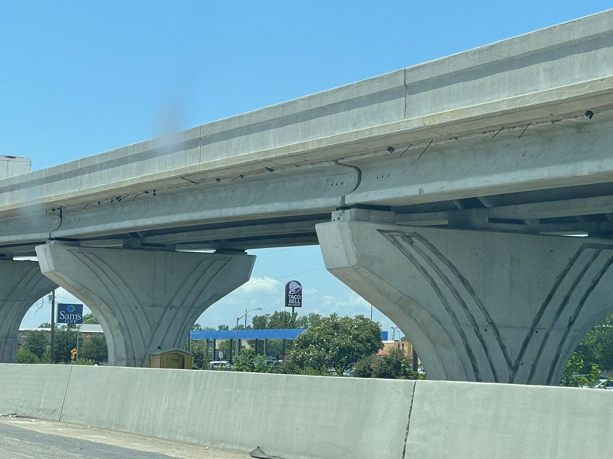 wilsonforla's tweet photo. Excited to see a major milestone on this signature project, at the @flyneworleans Loyola Interchange with I-10.  Here you see a noise wall segment designed to compliment the bridge piers.  Who says infrastructure doesn’t need aesthetic elements. https://t.co/l9OmQ8FvKL