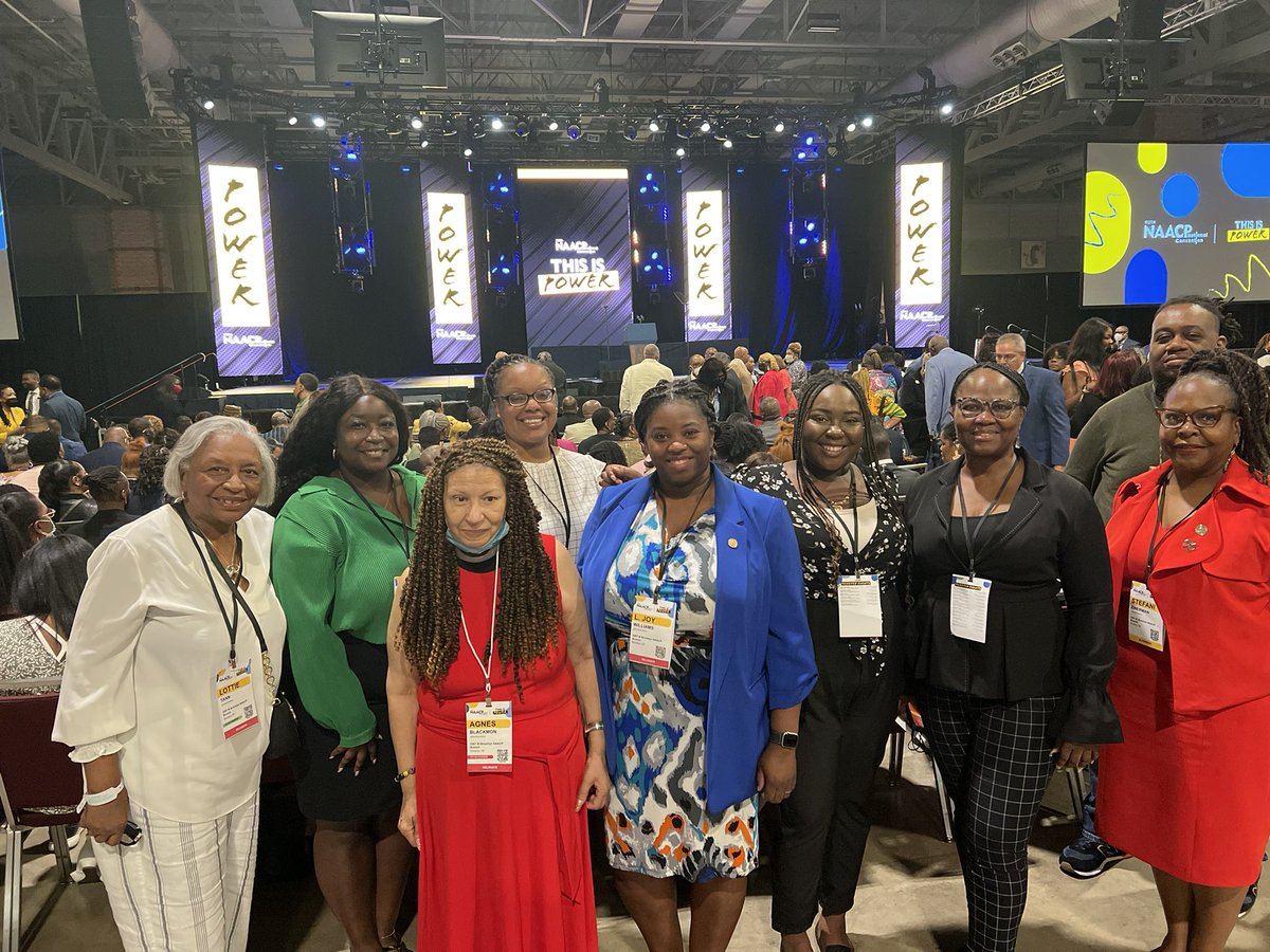 Our delegates and members are fired up and are excited to be present at the 2022 @naacp national convention! #NAACPConvention #NAACP #ThisIsPower @ljoywilliams @msfuturejd @MsAntonyaJ