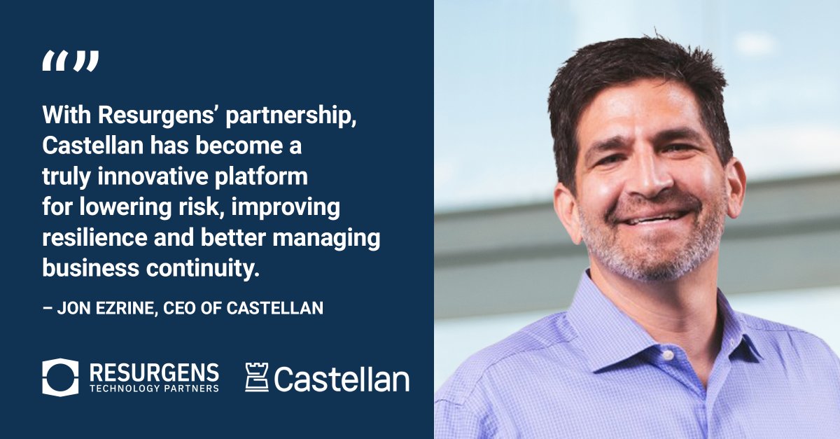 As a combined company, @Castellan_ &amp; <a href="/Riskonnect/">Riskonnect, Inc.</a> will deliver enhanced value for customers across the full spectrum of risk. Resurgens will continue as an investor in the combined company. Read more here: resurgenstech.com/resurgens-anno…

#privateequity #investment #software