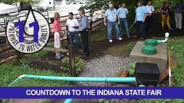 pathway2water's tweet photo. Make a left turn just beyond the home area and visit the newly renovated septic system area.  Here you can view the inner workings of a model septic system and learn maintenance tips from Indiana State Health Department staff members. https://t.co/vZnmMAJyJ3