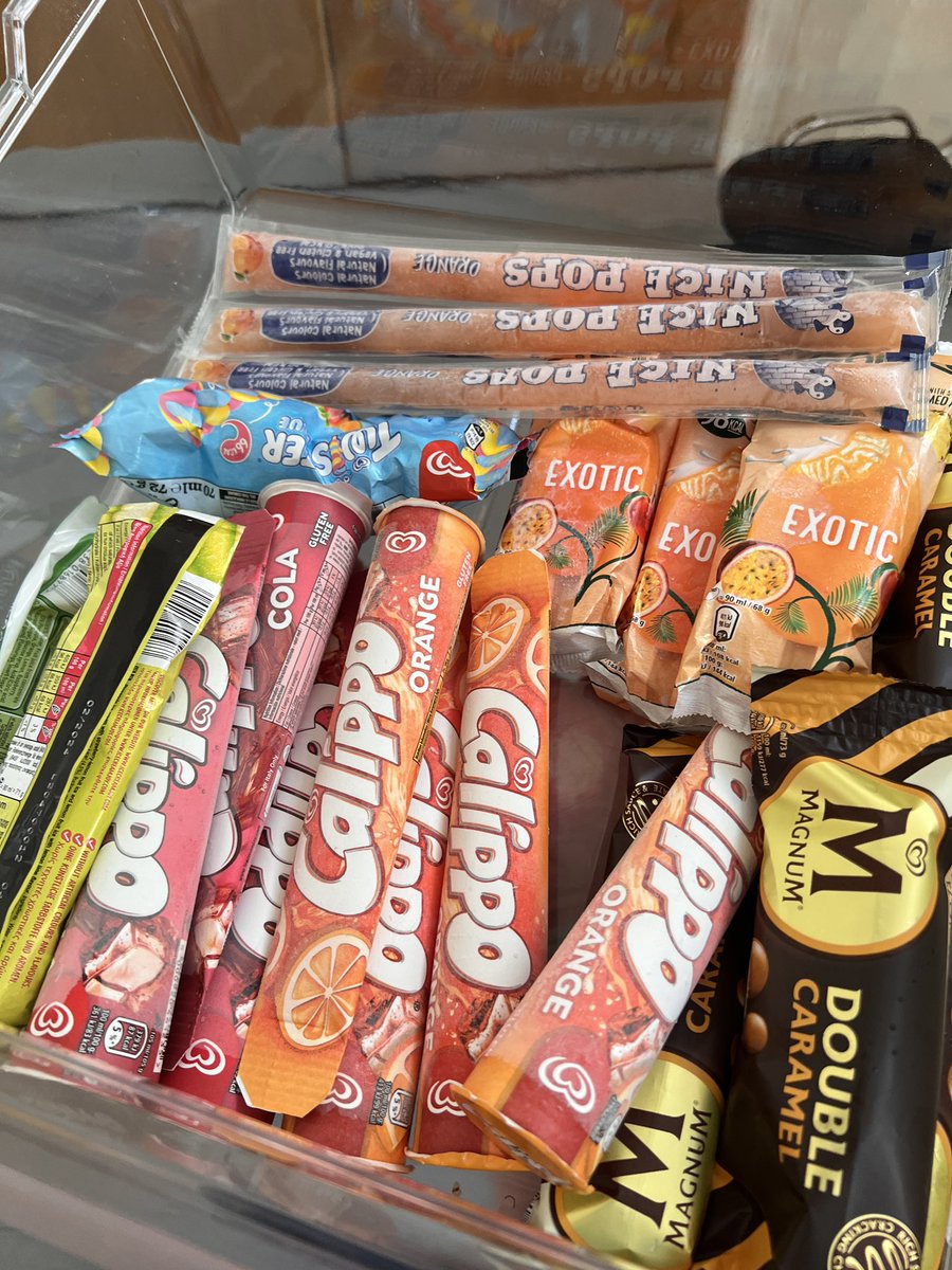 36 degrees and time for an ice cream round. Healthier snacks and water also available