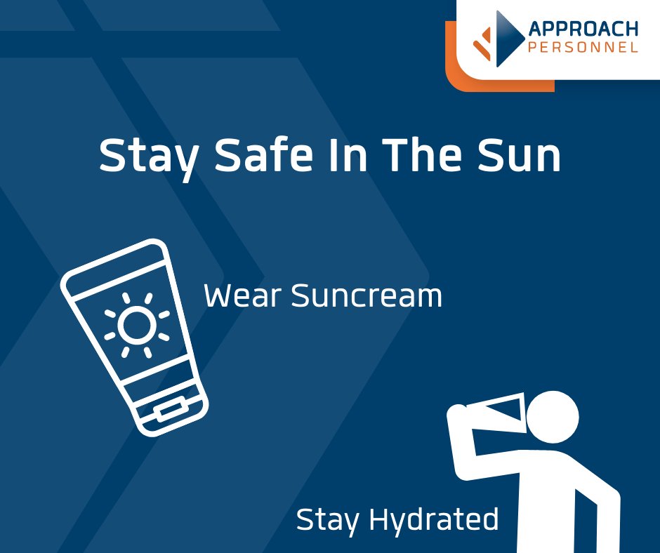 With temperatures soaring to 40 degrees today and tomorrow, we want to take a moment to remind all our clients and candidates to stay safe in the heat, particularly those working outdoors!
