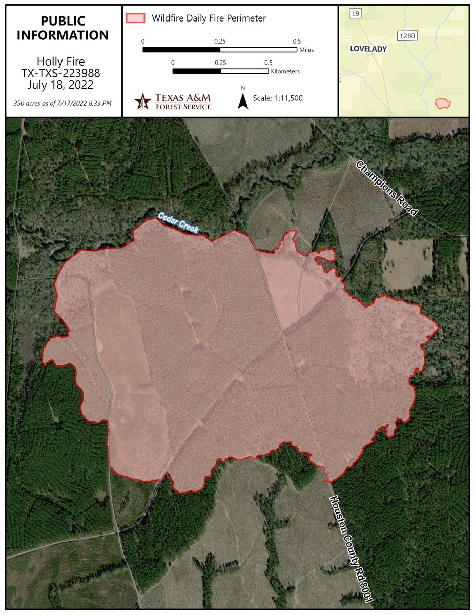 AllHazardsTFS's tweet photo. Public Information Map of the #HollyFire in Trinity County. The fire remains an estimated 350 acres and 90% contained. https://t.co/yTYTLJlVMY