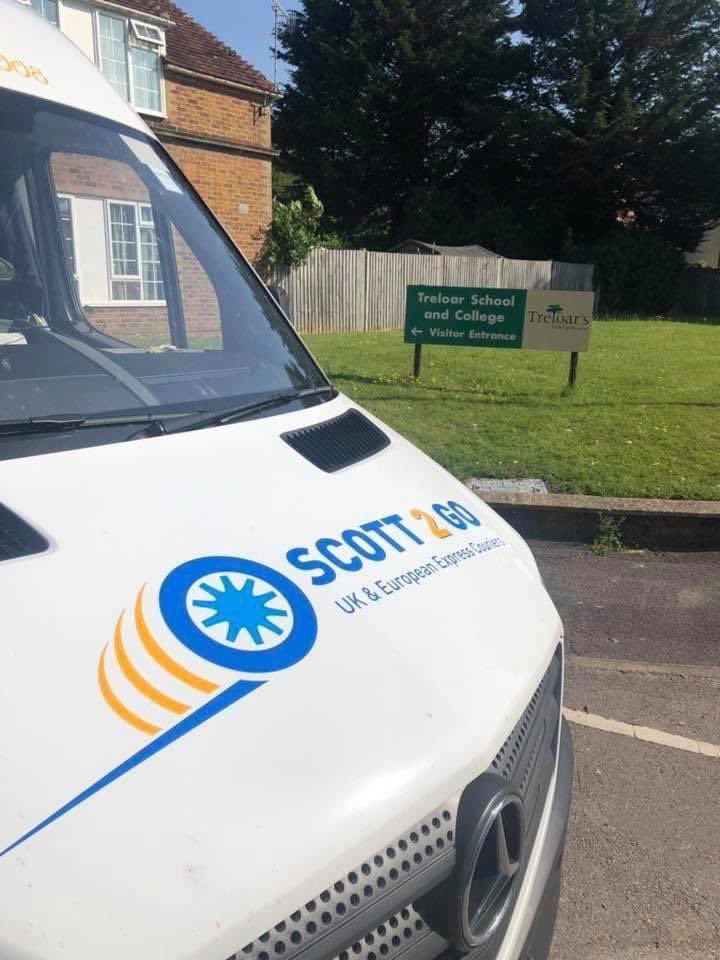 scott2gocourier's tweet photo. As end of school term approaches, we were delighted to once again to assist a parent of a student at the wonderful @treloars in transporting a standing frame and walker from Holybourne to their home for the holidays earlier today #summer #education #Holybourne #schoolholidays https://t.co/Q9cvUM3Nwl