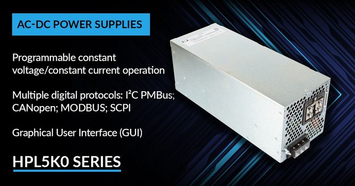 xppower's tweet photo. Digital programmable 3 phase 5kW AC-DC power supplies
• Low line 3 phase input
• Nominal outputs 48/60/100/200VDC
• Analog & digital interfaces
FIND OUT MORE: https://t.co/ckNHVM9Nsz
#acdcpowersupplies #programmablepower https://t.co/xrSQzXsVRf