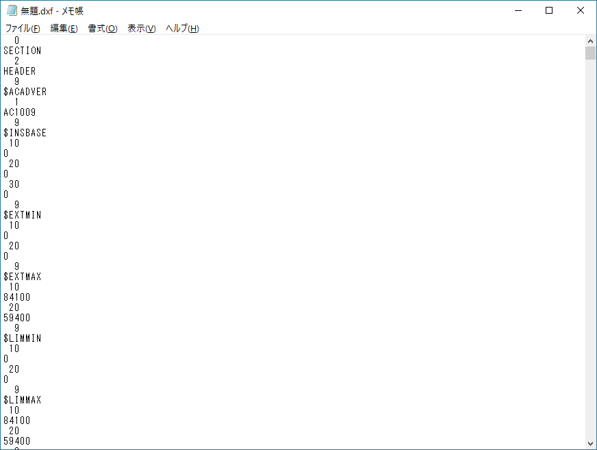 MansikkaE's tweet photo. DXFファイルをJWWで開いたら文字化け
AutoCADで生成のDXF経由の文字化けは文字コード由来のものなのでメモ帳でDXFを読み込み、保存ボタンの左側にあるUTF-8をANSIに変更して解決する。
１枚目：文字化け状態
２枚目：メモ帳でDXFを開く
３枚目：DXFの中身が表示
４枚目：UTF-8 → ANSI に変更して保存 https://t.co/ErZ8wOpAqV
