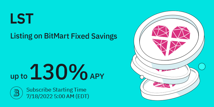 BitMartExchange's tweet photo. ❤️LST @V3Swap Fixed Savings is now available on #BitMart!

💰Subscribe now: https://t.co/3Gvx1g0gbJ

🔗Learn more: https://t.co/04bZoE0i6B https://t.co/W3B40b7E84