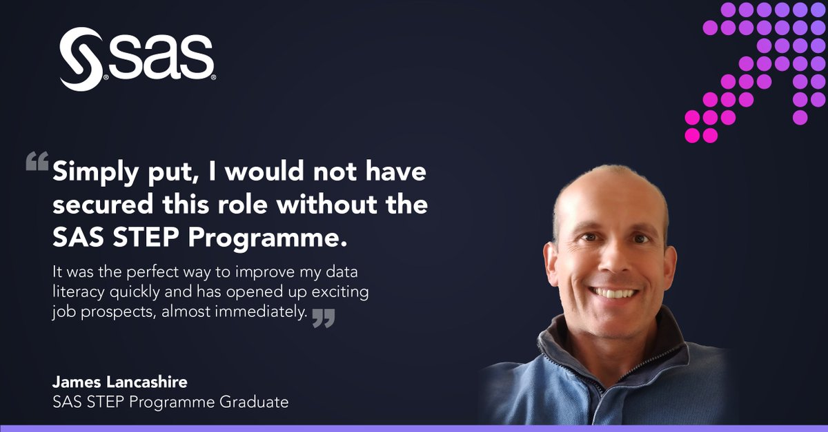 SASSoftwareIE's tweet image. Find out why SAS created a free online training programme in #data skills for jobseekers called SAS STEP and why it might work for you. Read the report here 2.sas.com/6019ztZLB #SASSTEP