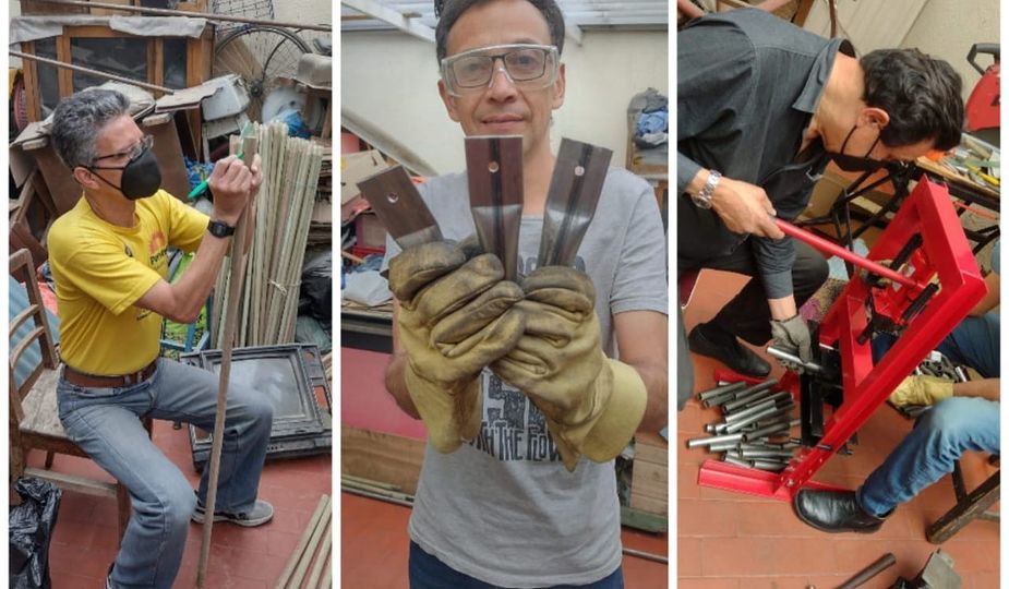 Avanzamos a pasos agigantados en la construcción de HAdEES-C. Agradecemos a Luis Alberto Prieto Ojeda, Ingeniero Industrial, Oscar Leopoldo Prieto Ojeda, Ingeniero Mecánico y Oscar Alberto Ojeda Castiblanco, Ingeniero de Telecomunicaciones (de izquierda a derecha)  🚀🇨🇴🛠️🪚⚙️🔩