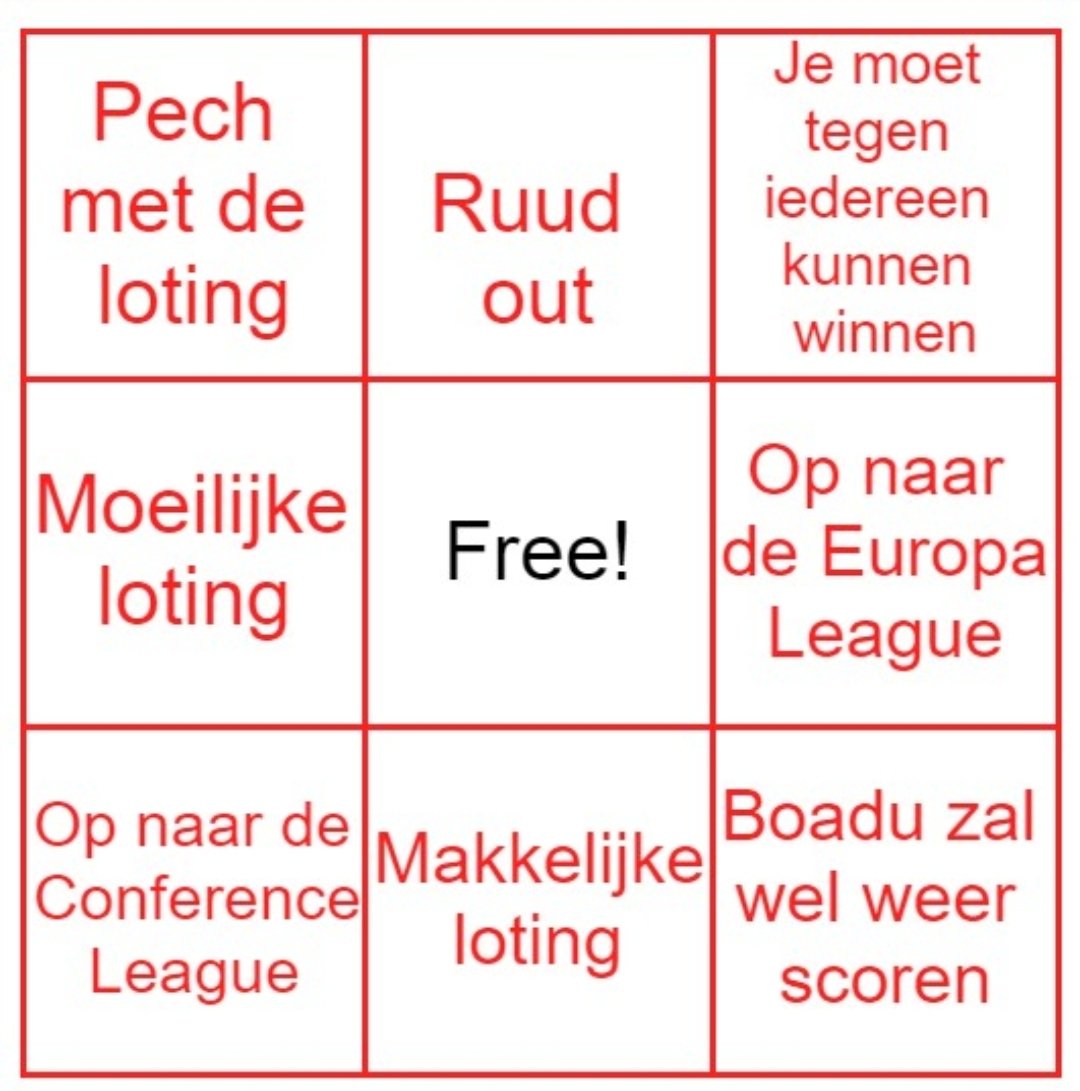 VCtjes's tweet image. Wie heeft er al bingo? Wie gaat voor de volle kaart? #PSV #UCLdraw