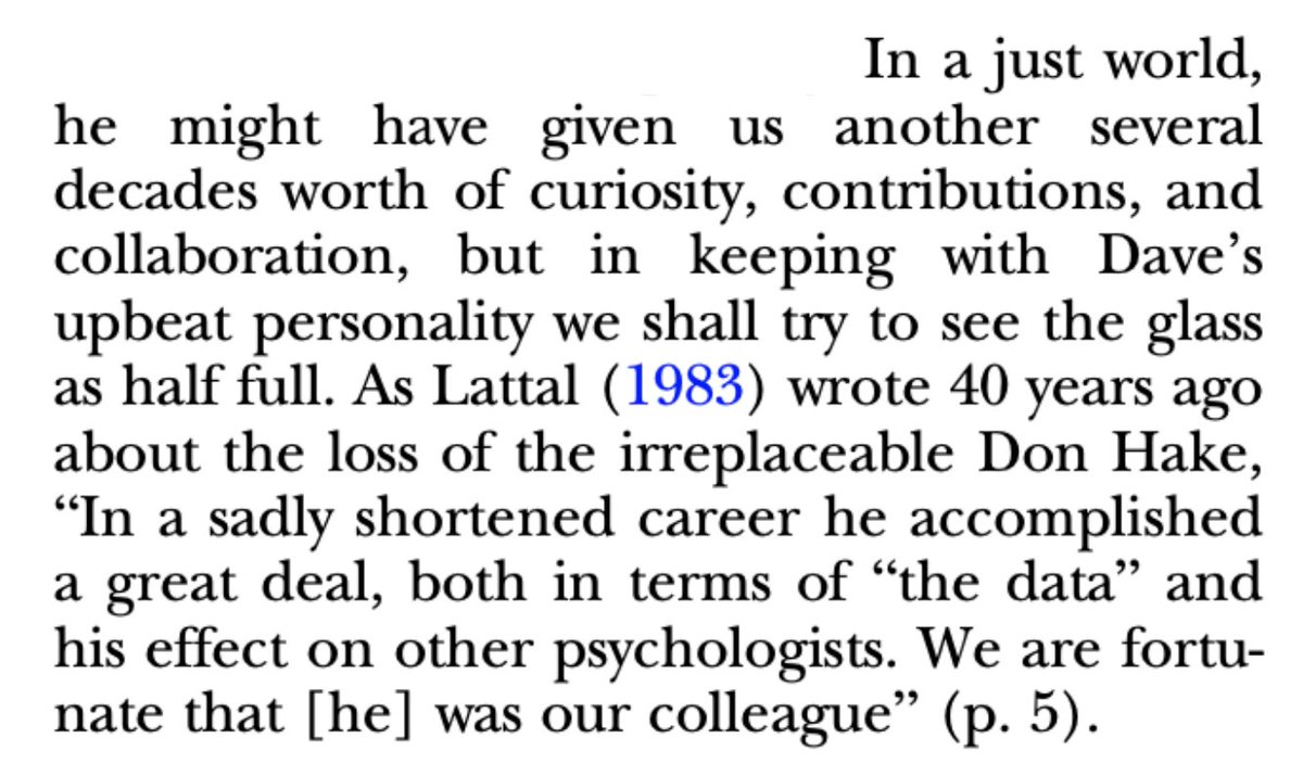 Dave Jarmolowicz was one of our best. A kind collaborator, excellent scientist, &amp; great human. His loss sets us back, but his legacy will be his open minded approach to science. Thanks to @OfficialJeab for publishing this In Memoriam. onlinelibrary.wiley.com/doi/pdf/10.100…