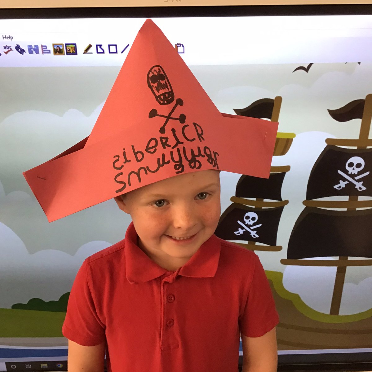 Penclawdd's tweet photo. #pencwhales Reception/Year 1 are enjoying Pirate Week! We have made pirate hats and we have written our pirate name on them! #pencfp #pencr1 https://t.co/SFq4J2aZI5