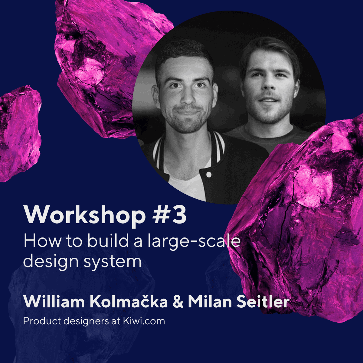 We are finally announcing two more workshops! 🔥

We are bringing you Iva Planinić and Igor Plac from <a href="/Bornfight_/">Bornfight</a>  and William Kolmačka and Milan Seitler from <a href="/kiwicom247/">Kiwi.com</a>.

You don't want to miss these two designer duos, so grab your tickets NOW. bit.ly/3aPp2Ar