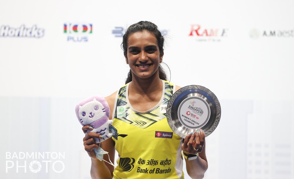 Pvsindhu1's tweet image. SINGAPORE OPEN 2022🥇