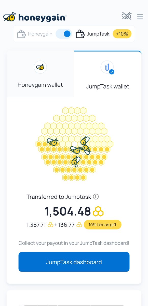 Crypto_2118's tweet photo. @Honeygain_App GROOT384E0

@LaMia2184 start using jmpt https://t.co/tetmAzoSUe