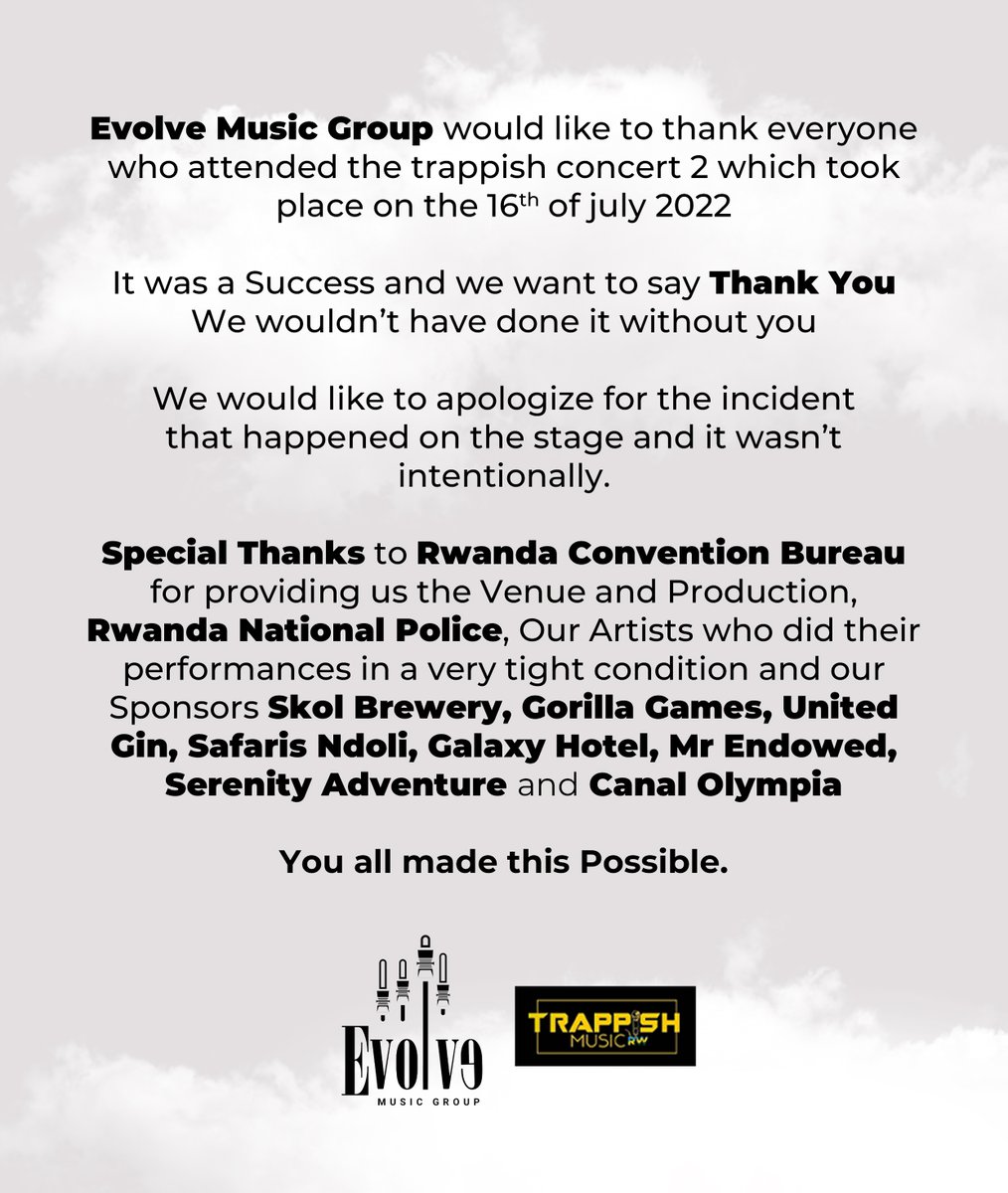 EMGrwanda's tweet photo. A BIG THANK YOU GOES TO OUR AMAZING SPINSORS! you made this show a success 🔥@rcb_rwanda @skolbreweryltd @gorillagamesrw @ndolisafarisltd @united_gin_rwanda @galaxyhotel_ki @serenityadventure @CanalOlympiaRW   

#skolpulse #bringpulsetoyourlife
 @Patycope @seandongilbert https://t.co/zAqUPIzEFu
