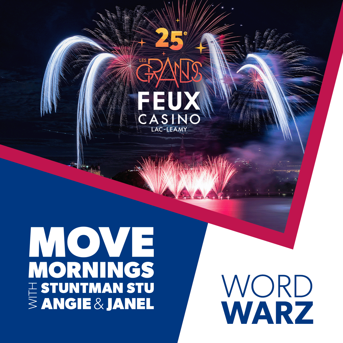 Tune in to WORD WARZ for the chance to WIN a 4 Pack of Tickets to <a href="/GrandsFeux/">Les Grands Feux du Casino Lac-Leamy</a> 🎆‼

To grab tickets to the 25th anniversary event, see: feux.qc.ca/en/home/

For contest details visit our webpage at: iheartradio.ca/move/ottawa/co…