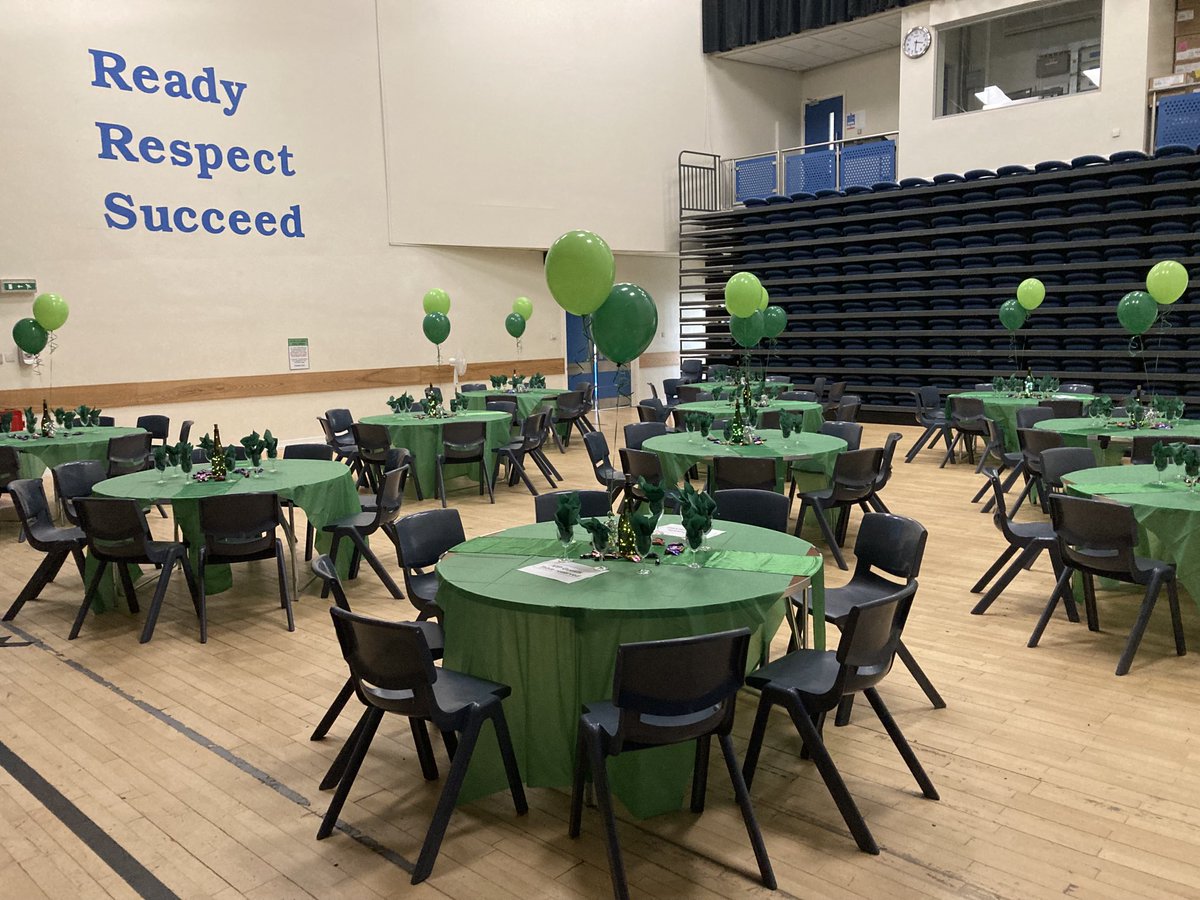 MrHudsonBHS's tweet photo. First up, it’s our House Awards Event. The stage is set #TeamWilberforce @BrigshawNews https://t.co/cv7zNoQqAh