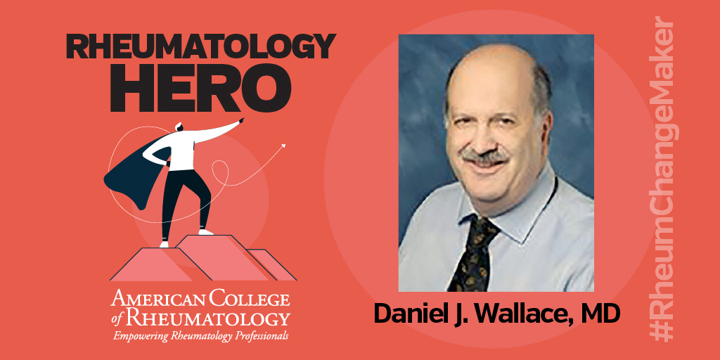 American College of Rheumatology (@acrheum) on Twitter photo The ACR salutes Daniel J. Wallace, MD, with <a href="/CedarsSinai/">Cedars-Sinai</a> for his endowed gift via <a href="/RheumResearch/">Rheumatology Research Foundation</a>, which funds 4-6 graduate student preceptorships per year in #rheum → acr.tw/3h9wPJF #RheumChangeMaker The ACR salutes Daniel J. Wallace, MD, with <a href="/CedarsSinai/">Cedars-Sinai</a> for his endowed gift via <a href="/RheumResearch/">Rheumatology Research Foundation</a>, which funds 4-6 graduate student preceptorships per year in #rheum → acr.tw/3h9wPJF #RheumChangeMaker