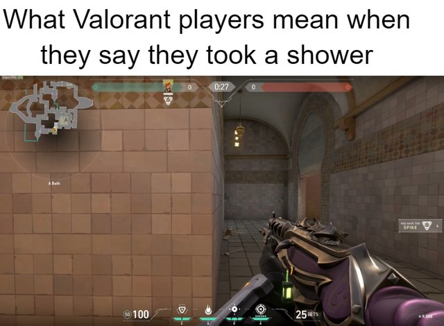 ValorantUpdated's tweet photo. The only Shower VALORANT Players have seen... https://t.co/WXWj8gP9Ae