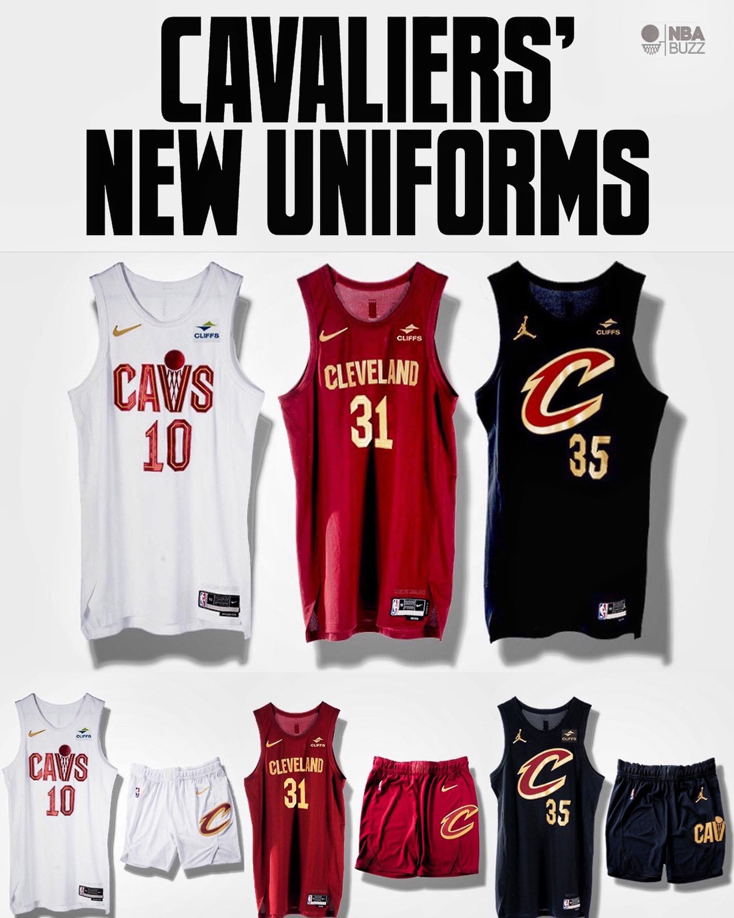 Cavs Unveil Three New Alternate Uniforms for 2015-16 Season