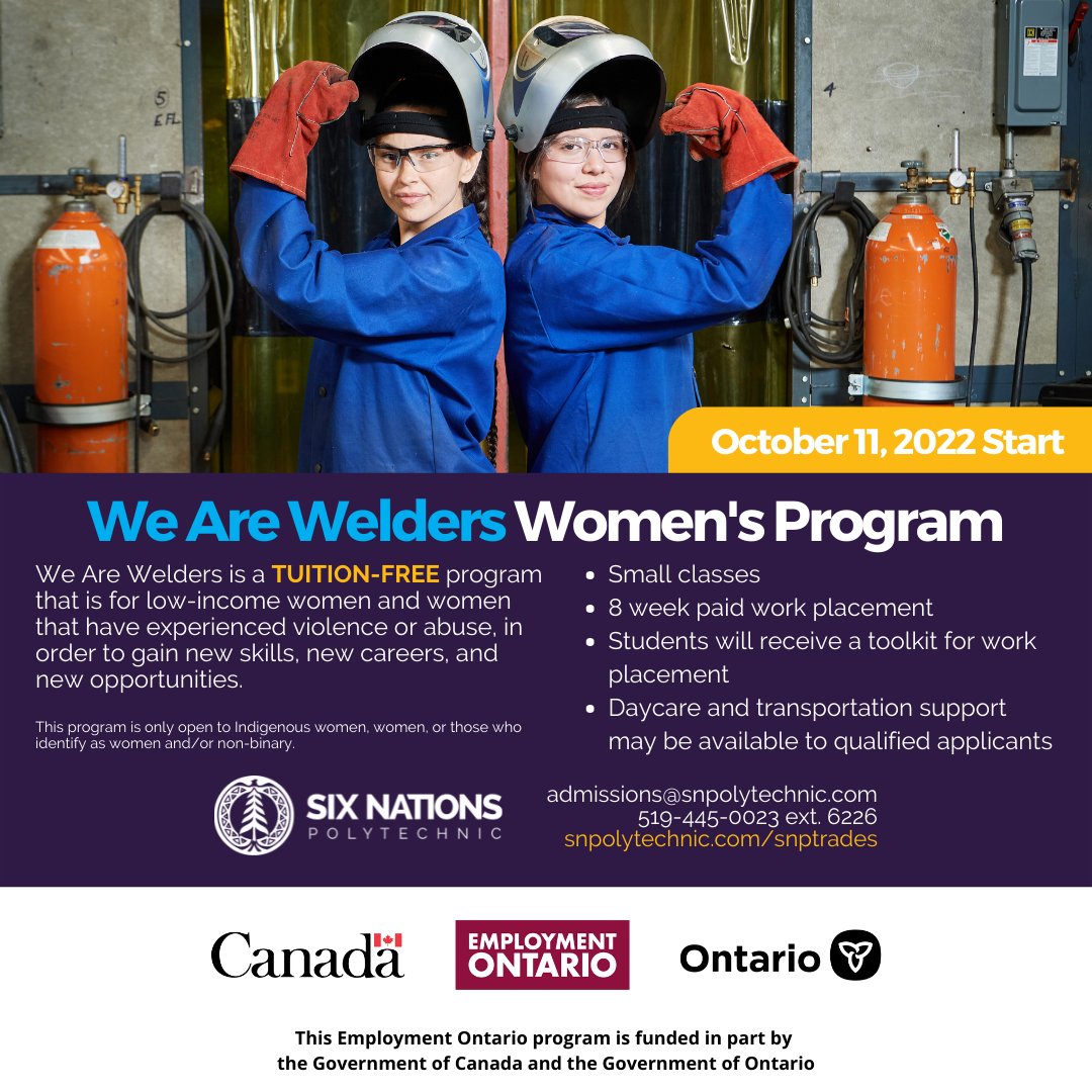 This program is designed to prepare women for entry into the workforce. To ensure students are career-ready; the curriculum includes workshops aimed to build confidence and acquire new skills/knowledge through a mix of theory and hands-on practical learning activities. #ONJobs