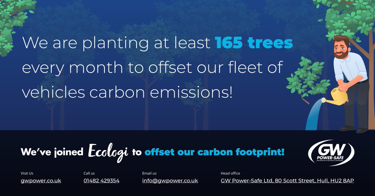 GWPowersafe's tweet photo. 🌲 We are planting trees

We have signed up to @Ecologi_hq to offset our emissions and help the climate crisis by planting our own forest. 
If any of our followers want to look into doing this for your business please contact us for a referral link.

#climatechange #co2reduction https://t.co/33ZjI15T7K