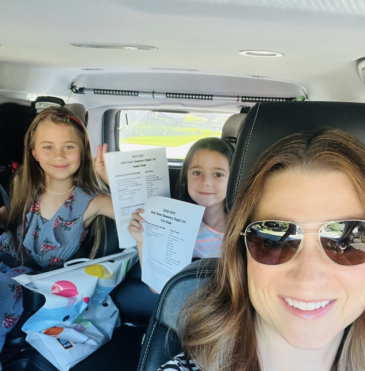 CounselorJMT's tweet photo. School supply shopping fun!  @UGE_HCS you have two students who are SO EXCITED for a new year! What a blessing it is to have your kids miss school!❤️ #firstgrade #secondgrade #BeReadyDayOne @HenryCountyBOE https://t.co/N064XQTcvY