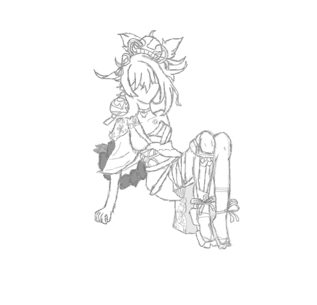ynsynsynsyns1's tweet photo. here is a drawing of yoimiya I hope you will like this drawing was long to do #GenshinImpact #Yoimiya #drawing #art #fypシ #fypage https://t.co/Y6cTdMMibw