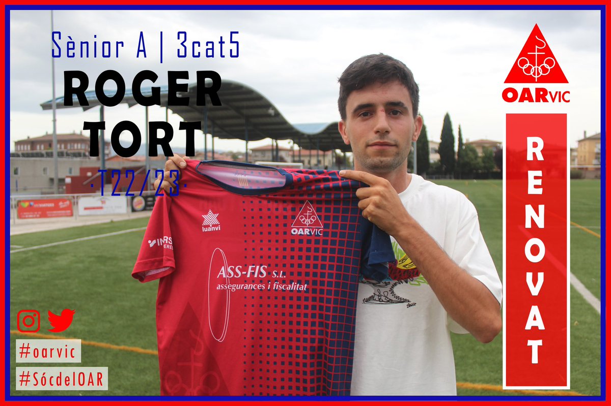 OARVic's tweet photo. 📝 Primeres renovacions del Sènior A per a la temporada que ve! Tots ells seguiran a les ordres de Pere Vila: 

👍🏻 Roger Tort
👍🏻 Pol Parareda 
👍🏻 Pau Banús 

🔵🔴 #SócdelOAR #oarvic #3cat5 #futbolcat https://t.co/1wcP44bXvf