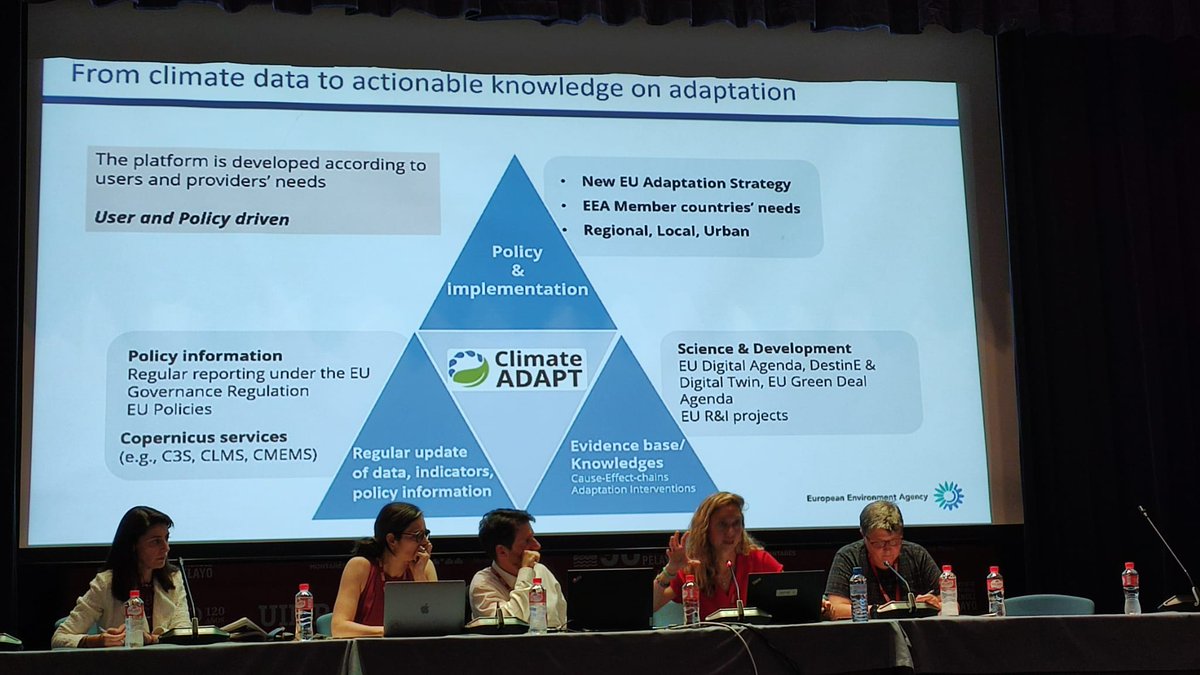 itdupm's tweet photo. En el curso de verano sobre #MissionCities en Santander, Elisa Rivera, de la @EUEnvironment , presenta el portal Climate Adapt que recoge todas las políticas y documentos estratégicos relacionados con adaptación al #CambioClimatico 
https://t.co/NHl9JUqTAn https://t.co/2tzZ5Gv1Ms
