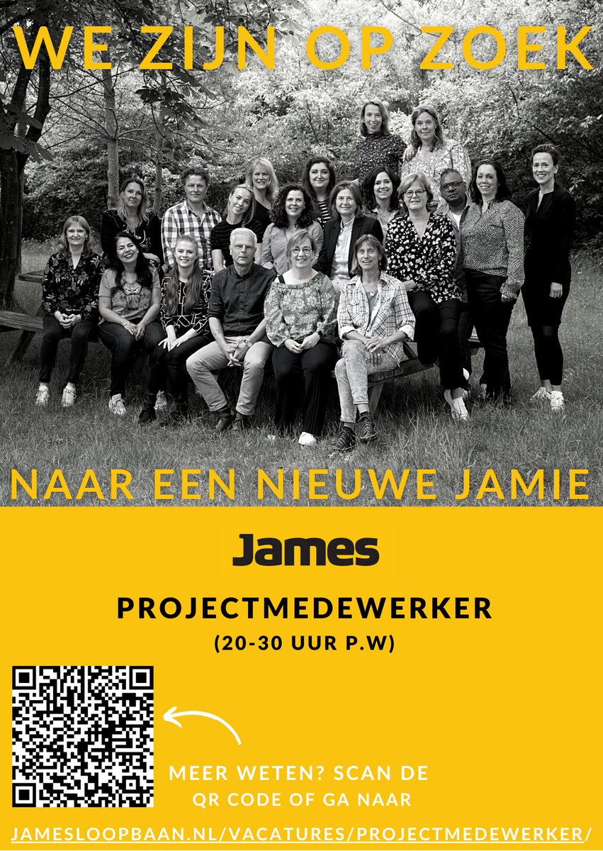 James (@jamesloopbaan) on Twitter photo Vacature: π£π₯π’ππππ§π ππππͺππ₯πππ₯. In eerste instantie als tijdelijke vervanging van een Jamie die met verlof gaat, maar hierna ook ons team blijft versterken als projectmedewerker.
Check deze link voor meer info -> jamesloopbaan.nl/vacatures/projβ¦
#vacature #solliciteren Vacature: π£π₯π’ππππ§π ππππͺππ₯πππ₯. In eerste instantie als tijdelijke vervanging van een Jamie die met verlof gaat, maar hierna ook ons team blijft versterken als projectmedewerker.
Check deze link voor meer info -> jamesloopbaan.nl/vacatures/projβ¦
#vacature #solliciteren