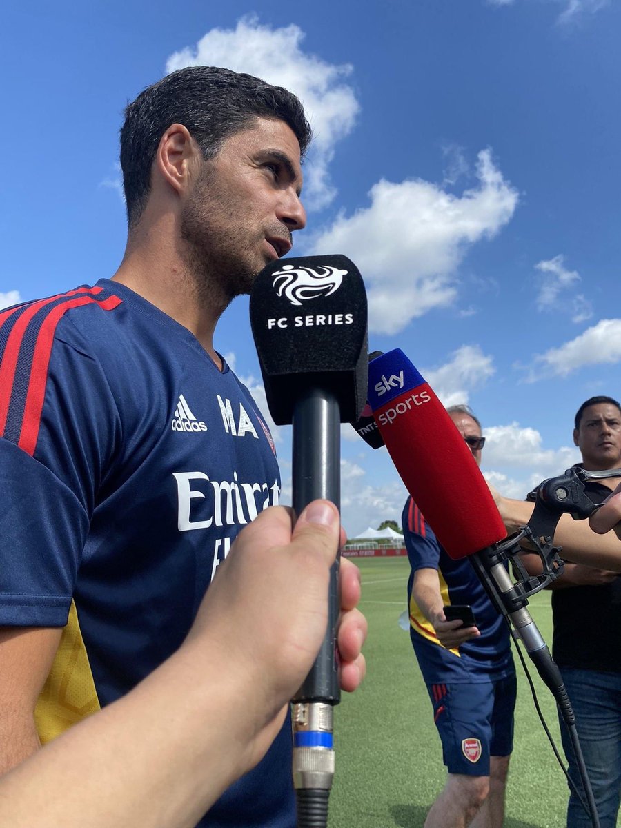 Arsenalnewschan's tweet photo. 🗣Mikel Arteta: “The squad isn’t yet complete for the new Premier League season.” 😉 🔴 https://t.co/X2pxnv3SRx
