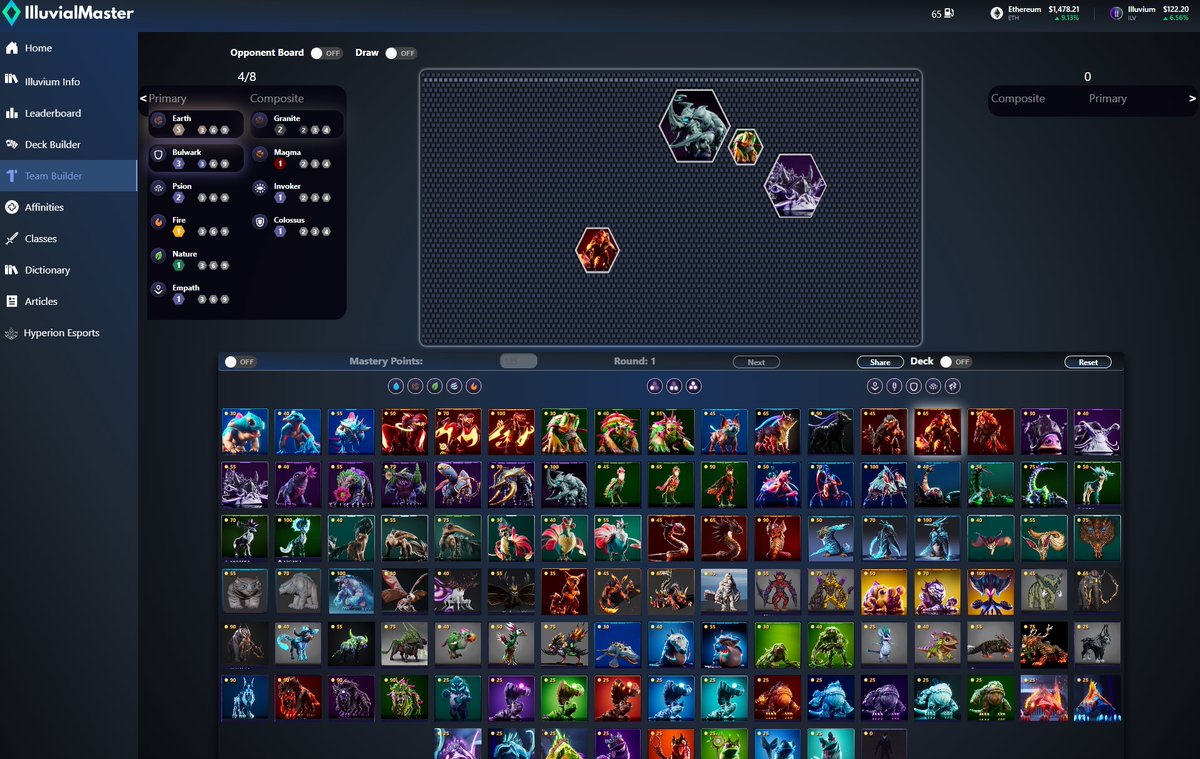 Next page that needed an update was the Team Builder! I added a few key features while also making it look better. 
* Board size to scale
* Illuvial sizes to scale
* Able to draw on board(for easy of explaining movement)
illuvialmaster.com/placement
